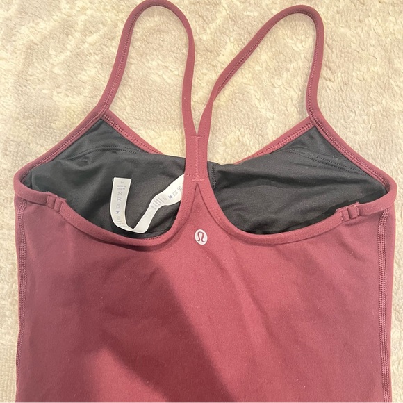 Lululemon Power Y Tank Top Maroon - Picture 4 of 6